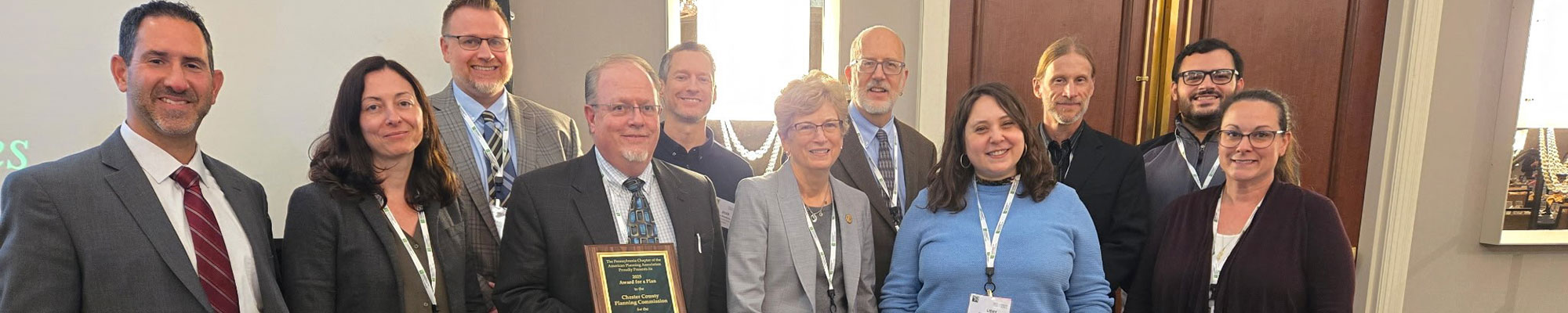 staff with an award
