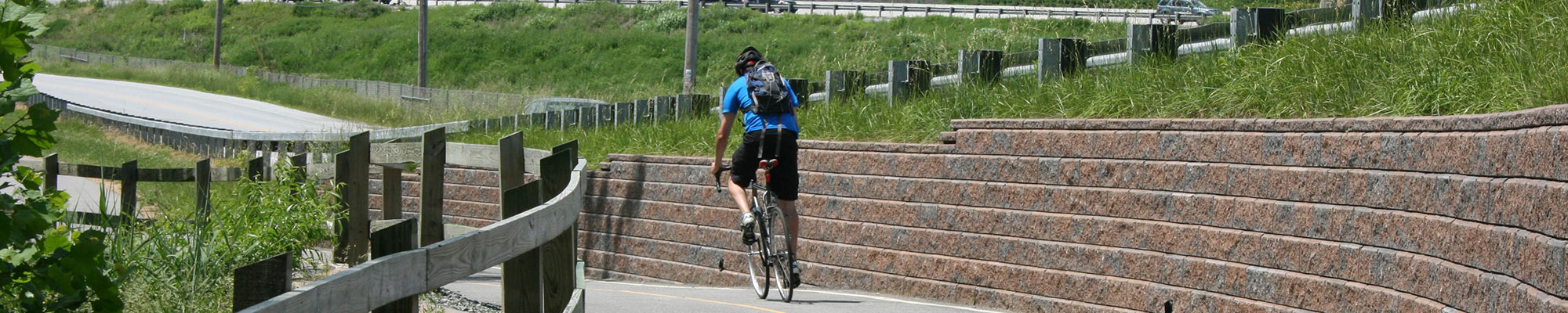 biker on a trail