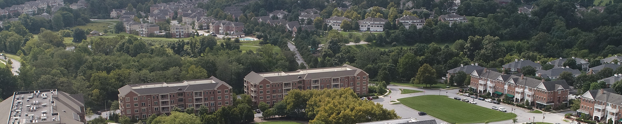 aerial view of housing