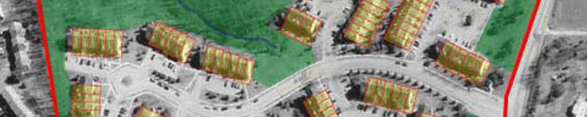 aeiral view of a neighborhood