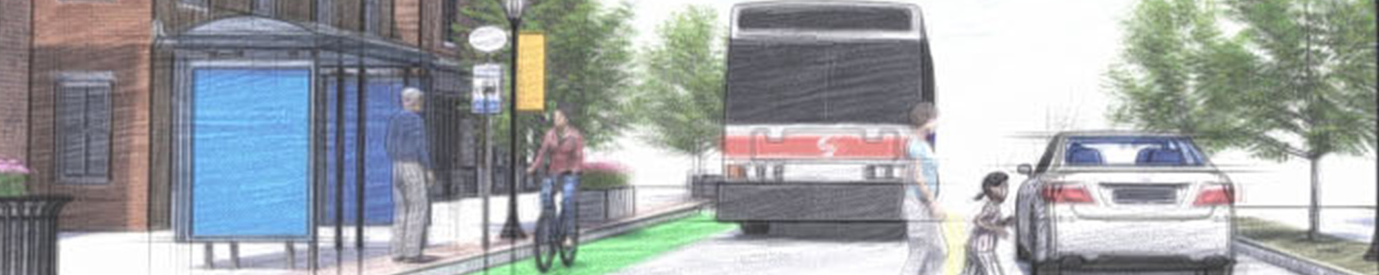 artistic rendering of a transit center