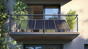 solar panel on balcony
