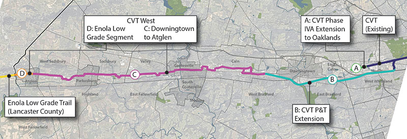 Chester Valley Trail Project Status - CVT ProjectMap