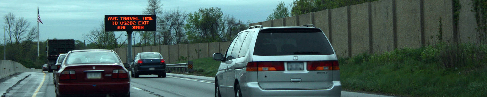 traffic with digital sign