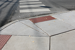 crosswalk and curb ramp