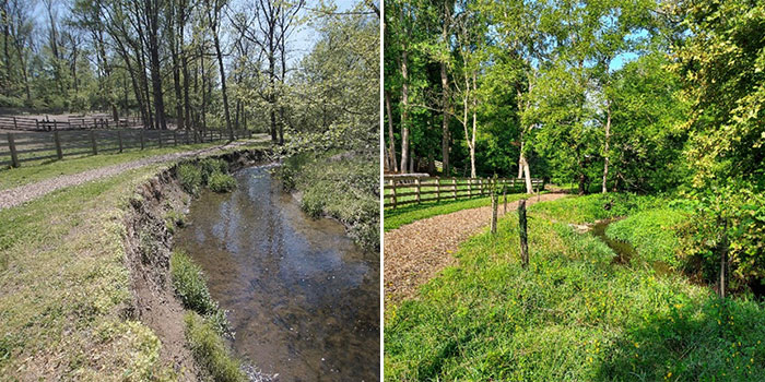 Red Clay Creek Before and After