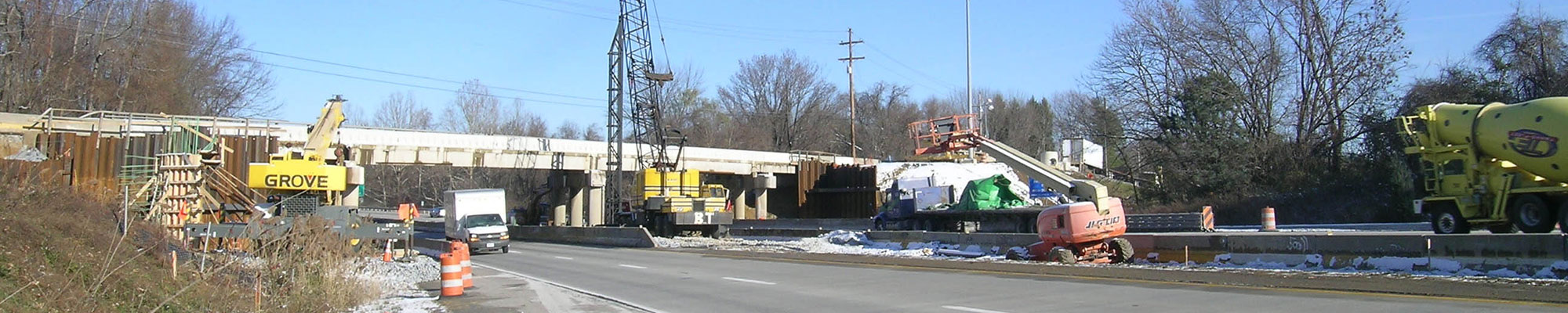 road and overpass construction
